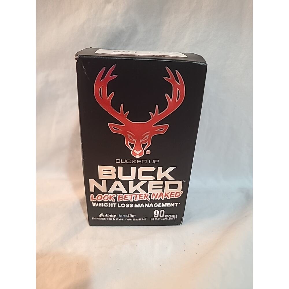 Bucked Up BUCK NAKED Weight Loss Management 90 Caps Exp 7/27